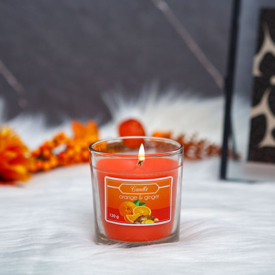 Alista Home Aromatic Candle in Jar with Orange Scent 120g
