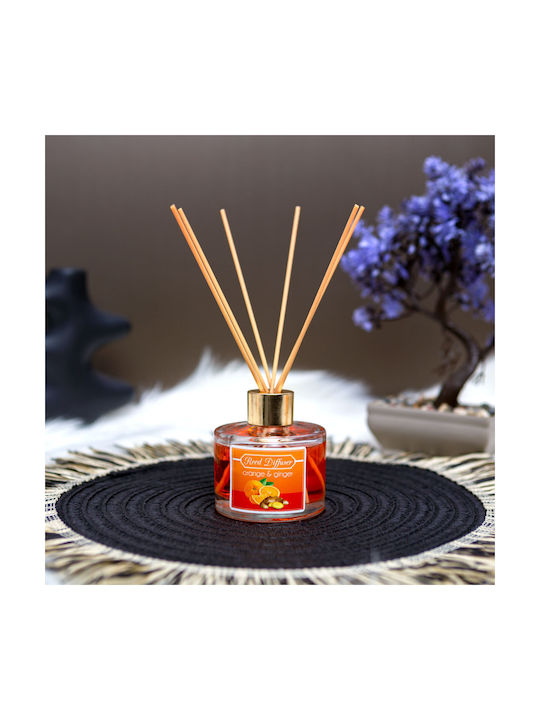 Room Fragrance Diffuser 100 Ml Orange Ginger Scent Stick Air Freshener