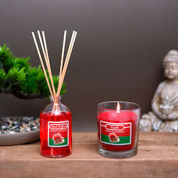 Scented Candle Reed Diffuser Set Apple Cinnamon Aroma 120 G + 100 Ml