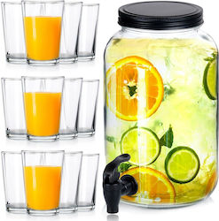 Vilde Vilde Glas Getränke Spender mit Zapfhahn 3.2lt
