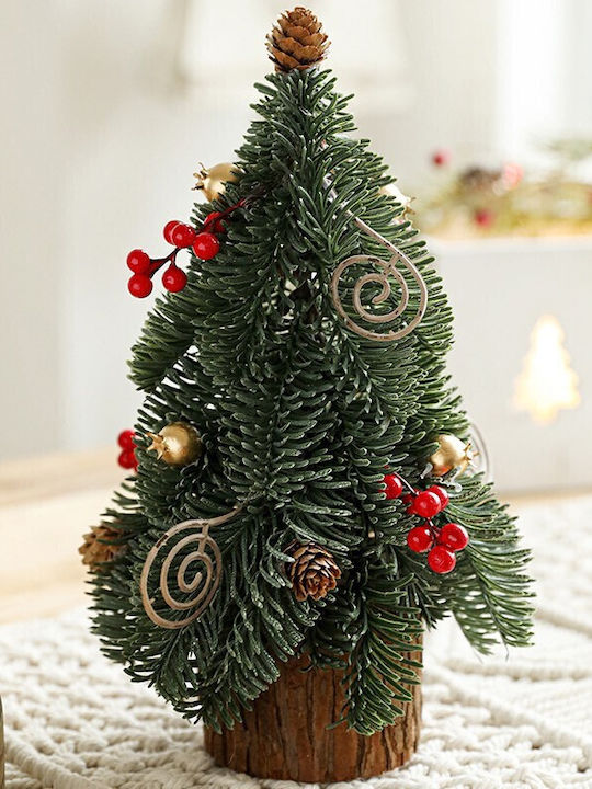 Decoratiune De Masă De Crăciun Flippy Model Pom De Crăciun Mic Ornament Birou Interior Plastic 30 X 15 X 15 Cm Verde