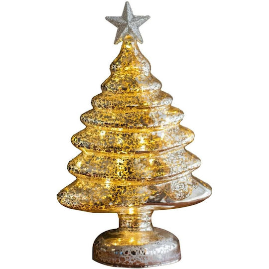 Christmas Decoration Flippy Tree Star Model Glass Lights 3 Aa Batteries 22 X 9 Cm Gold