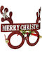 Christmas Party Glasses Round Red Made Plastic Polyester Alista Home
