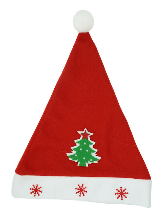 Santa Claus Hat Alista Home Christmas Tree Pattern Snowflake Ornament Red One Size Textile Material
