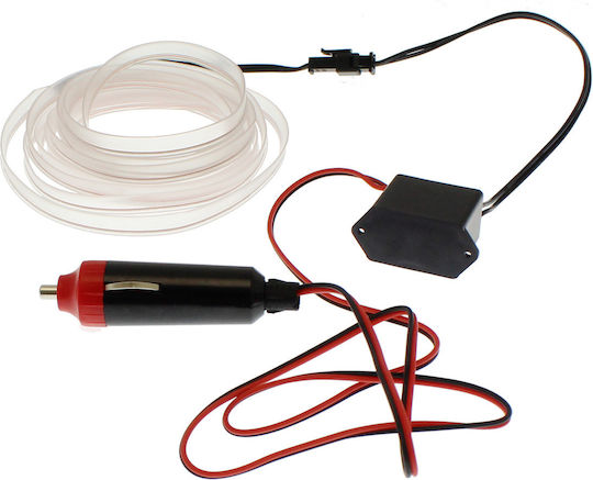 Innenraum-Dekorationsbeleuchtung für Autos Flexibles Beleuchtetes LED-Kabel Neon 12V Kaltweiß Innendekoration für Autos 2m 12V Weiß