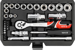 Yato 34-piece Wrench Set 1/4" 3/8" Yato 34-piece Wrench Set 1/4" 3/8"