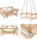 Klemys Collection Leagăn Suspendat din Lemn 40x30 cm Bej