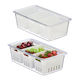 Relaxdays Recipient Închis Organizatoare Pentru Frigider De Uz General 10x17.5x32cm