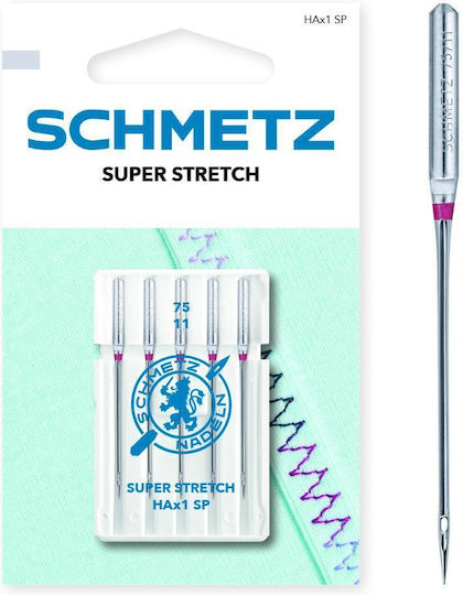 Set 5 Nähnadeln Für Sehr Elastische Materialien Größe 75 Schmetz Hax1 Sp Vms