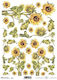 256076 Rice Paper Sunflower 21x29cm Itd-r410 Se...