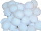257165 Pom Pom 3cm White 100 Pieces Set of 3 Pi...