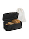 Relaxdays Metallischer Schwarzer Brotkorb 15,5x30x21cm