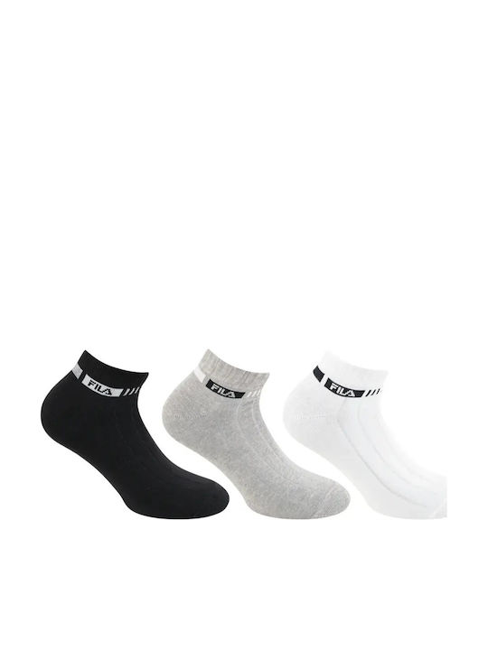 FILA Quarter Μονόχρωμες Κάλτσες Πολύχρωμες 3Pack