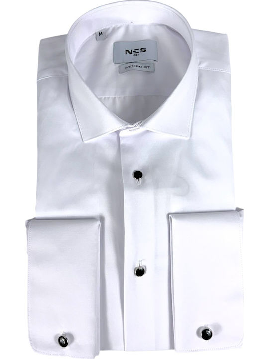 Long Sleeve Shirt in Regular Fit White