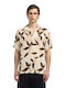Short Sleeve Linen Shirt Floral Floral