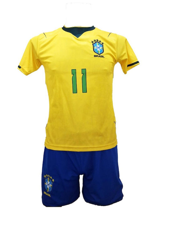 Kids Football Jersey Raphina National Brazil 1111-66