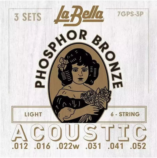 La Bella Μονή Χορδή Bronze Ακουστικής Κιθάρας 12"