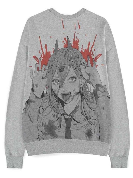 Chainsaw Man High Quality Officially Licensed Sweater Power Grey Melange L