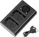 Neewer Double Battery Charger Compatible with Sony