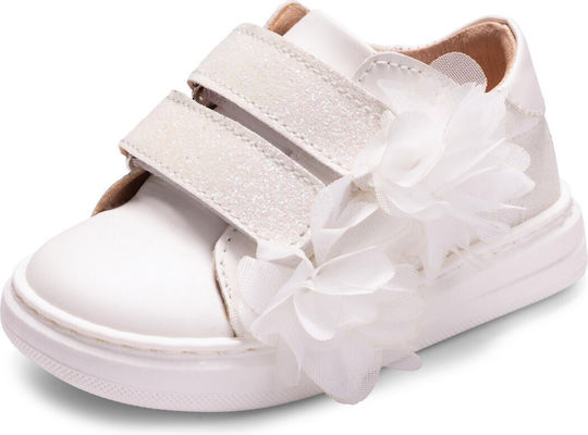Gorgino Βαπτιστικά Δερμάτινα Sneakers Λευκά