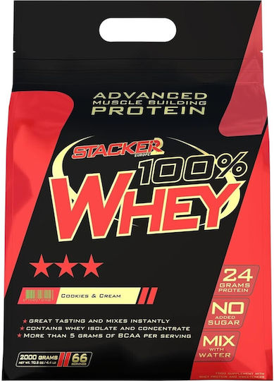 Stacker 2 Whey 100% Протеин от Суроватка с Вкус Cookies & Cream 908гр