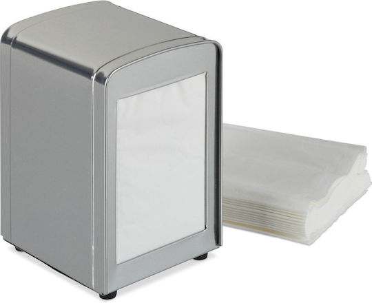 Relaxdays Serviettenhalter Silber