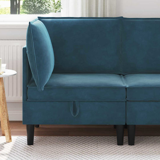 Sessel Samt Blau 70x70x82cm