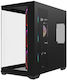 Krux Tano Gaming Midi Tower Κουτί Υπολογιστή με Πλαϊνό Παράθυρο και ARGB Φωτισμό Μαύρο