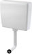 Alcaplast Wall Mounted Plastic Rectangular Low Pressure White Toilet Flush