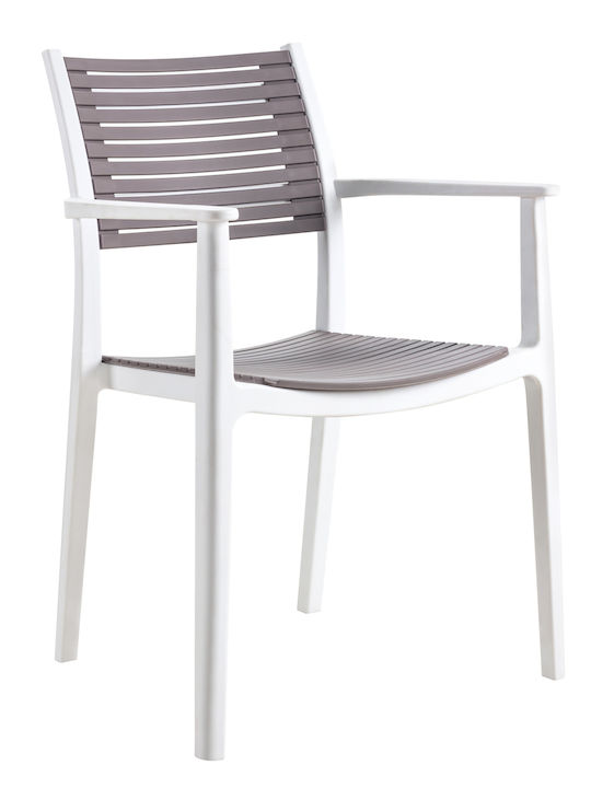 Outdoor Chair Polypropylene Galapagos White/Gre...