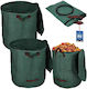Kotarbau Garden Basket Leaves Grass Round Foldable Lockable 272 L Set 2 Pcs
