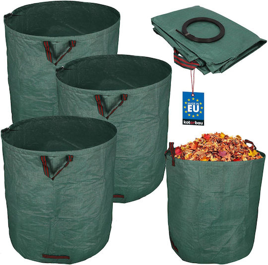 Coș de Grădină Frunze Iarbă Rotund Pliabil Mare 635 L Set 3 Bucăți