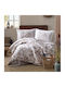 Clasy Home Подредба Пликове за Завивки (2 бр) 100% Памук 150x220см Единична с Калъфка за Възглавница и 1 Чаршаф Бежов