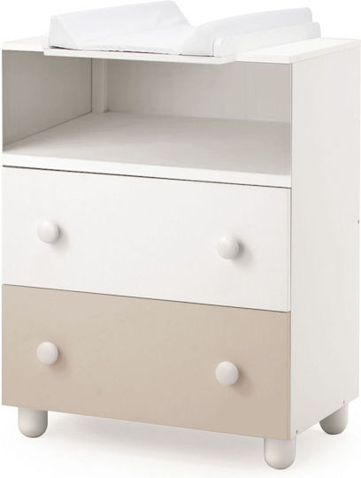Comodă Pentru Bebeluşi Cu 2 Sertare Gri 81x51x102cm