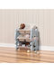 Homeone Kinder-Spielzeugkiste aus Kunststoff Cute Bear Blau 64,5x35x65cm