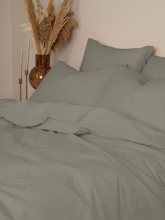 Sunshine Παπλωματοθήκη Βαμβακερή Μονή 170x250 Cotton Feelings 122 Paloma Grey