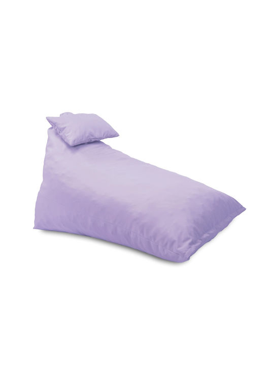 Πουφ Μαξιλάρα Αδιάβροχη Lilac 130x100x80cm
