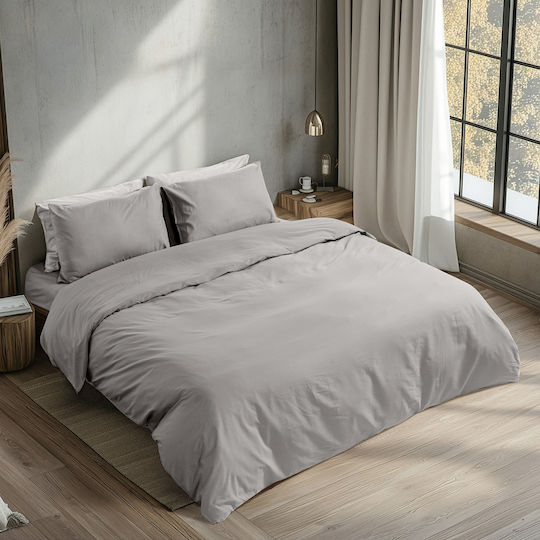 Beauty Home 1230 King Size 190x200+35см с Еластична Лента Сив