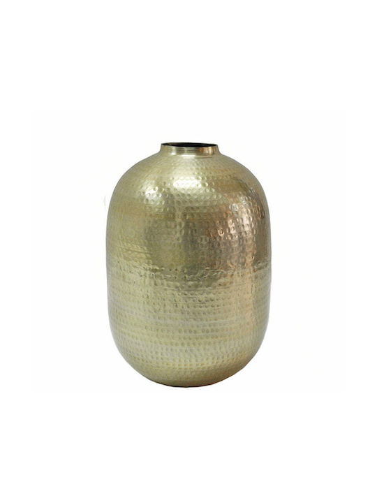 Zaros Zaros Dekorative Aluminium Vase Geprägt Gold 28xH45cm