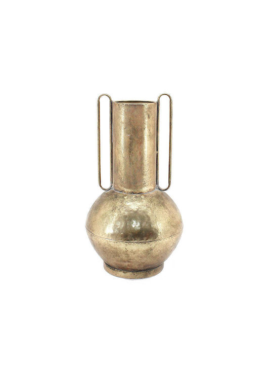 Zaros Decorative Vase Metallic Gold 22.5x22.5xHeight 40cm