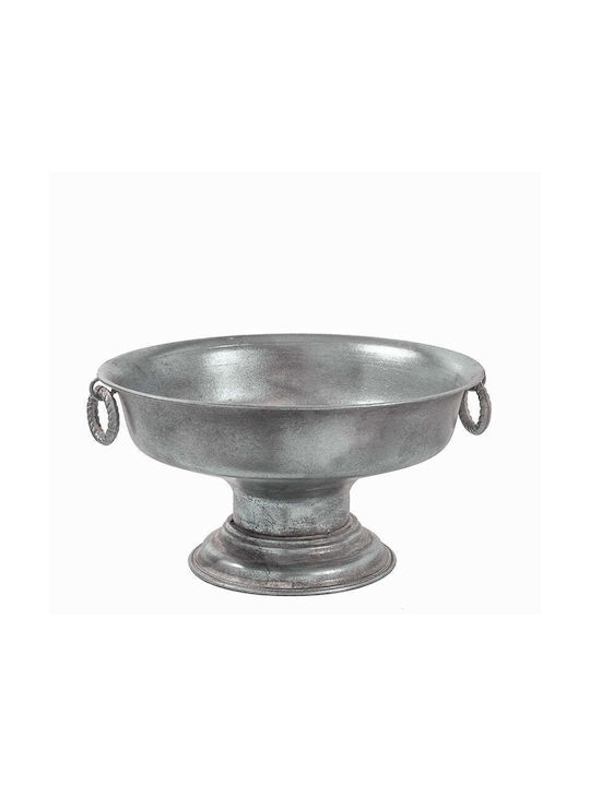Zaros Dekorative Vase Silber Silber 37,5x37,5xH20cm