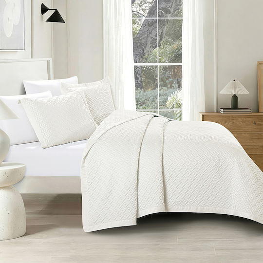 Liolios Home Brillante Tagesdecken King Size Off-White 250x240cm