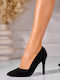 Suede Heels with High Heel Black