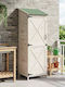 Wooden Garden Shed White 0.595x0.56x1.765m