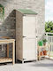 Wooden Garden Shed White 0.595x0.56x1.765m