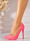 Pantofi cu Toc din Catifea cu Toc Înalt Fuchsia