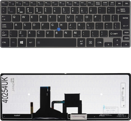 Laptop Keyboard Toshiba Portege Z30-a-1d6 Z30-a-1e1 Z30-a-1fc Z30-a-1fd Z30-a1300 Z30-a1301 Z30-a1301l Z30-a1302 Z30-a1310 Z30-a3101l Z30-a3201l Z30-abt1300 Z30-ak01s Z30-asmbn22 Z30-asmbnx2 Z30-asmbnx3 Z30-asmbnx4 Z30-ast3nx1 Code 40254uk