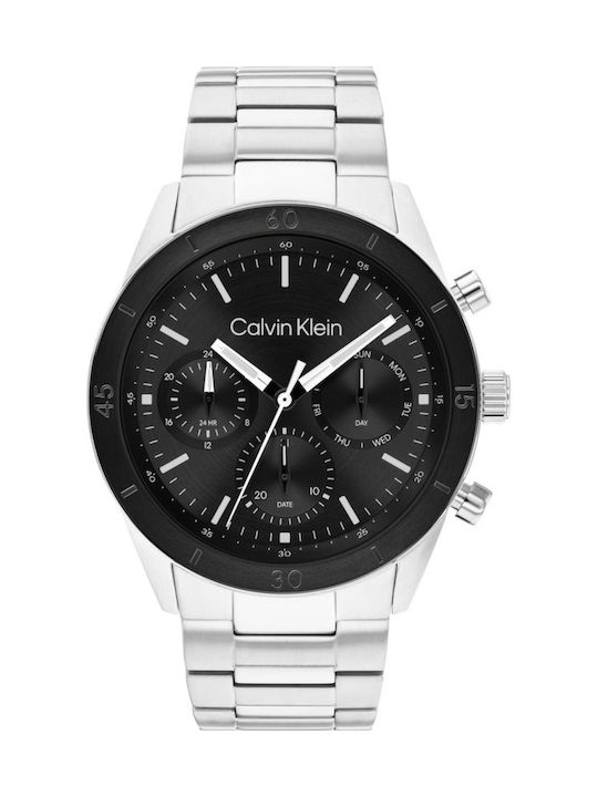 Calvin Klein Performance Performance Ανδρικό Ρολόι Μπαταρίας με Ασημί Μεταλλικό Μπρασελέ