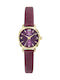 GO Mademoiselle Womens Battery Watch With Burgundy Leather Strap
