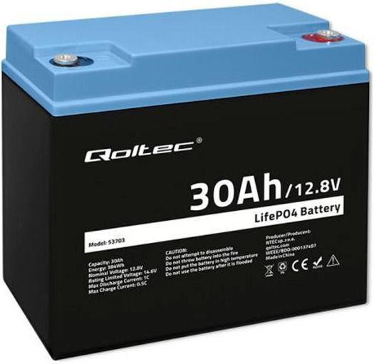 Qoltec Μπαταρία UPS με Χωρητικότητα 30Ah και Τάση 12.8V 53703 1τμχ